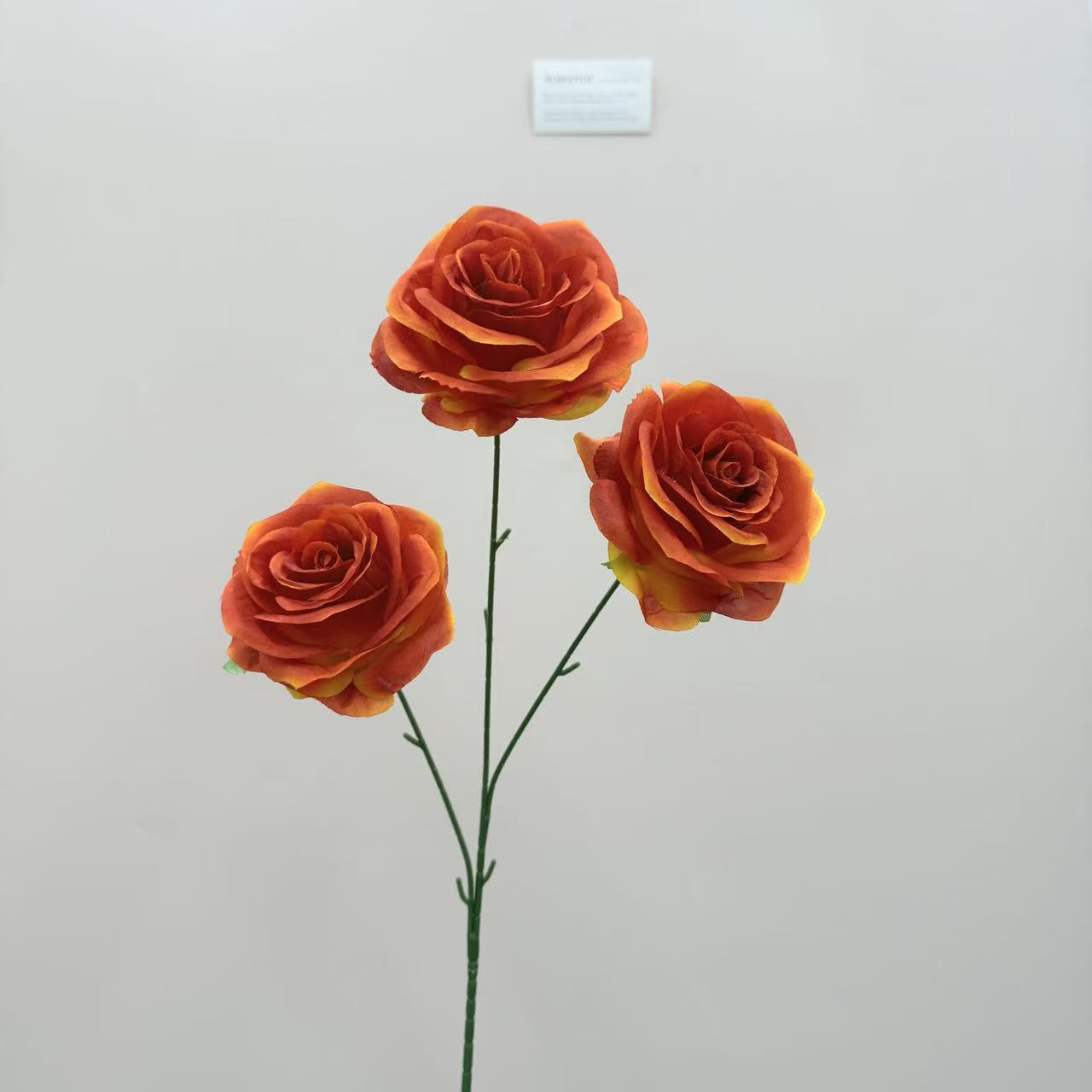 仿真花3头玫瑰花钻石玫婚庆用花仿真玫瑰花假花婚庆地排花艺装饰详情23