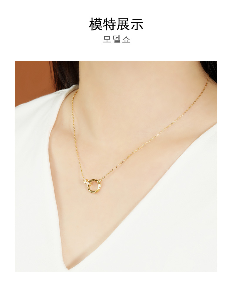 925纯银项链莫比乌斯吊坠女锁骨链小众轻奢ins青岛批发高级感配饰详情9