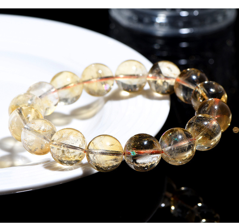 Jiuya Crystal Natural Yellow Asai Bracelet, Asai Stele Yellow Crystal, Asai Rainbow Crystal Bracelet wholesale pic 12