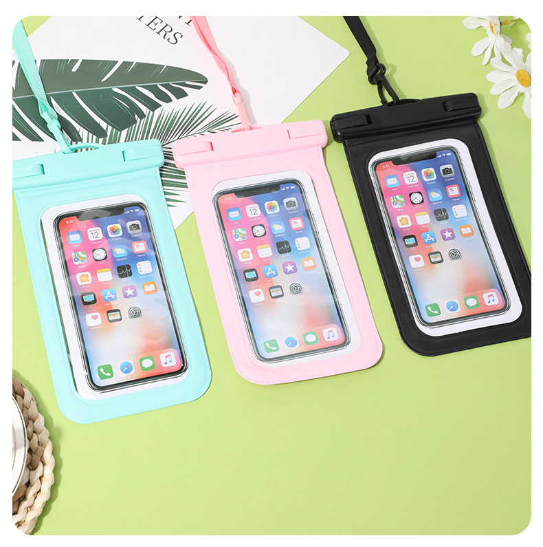 亚马逊热卖pvc通用手机防水袋户外漂流潜水游泳可触屏拍照8级防水详情11