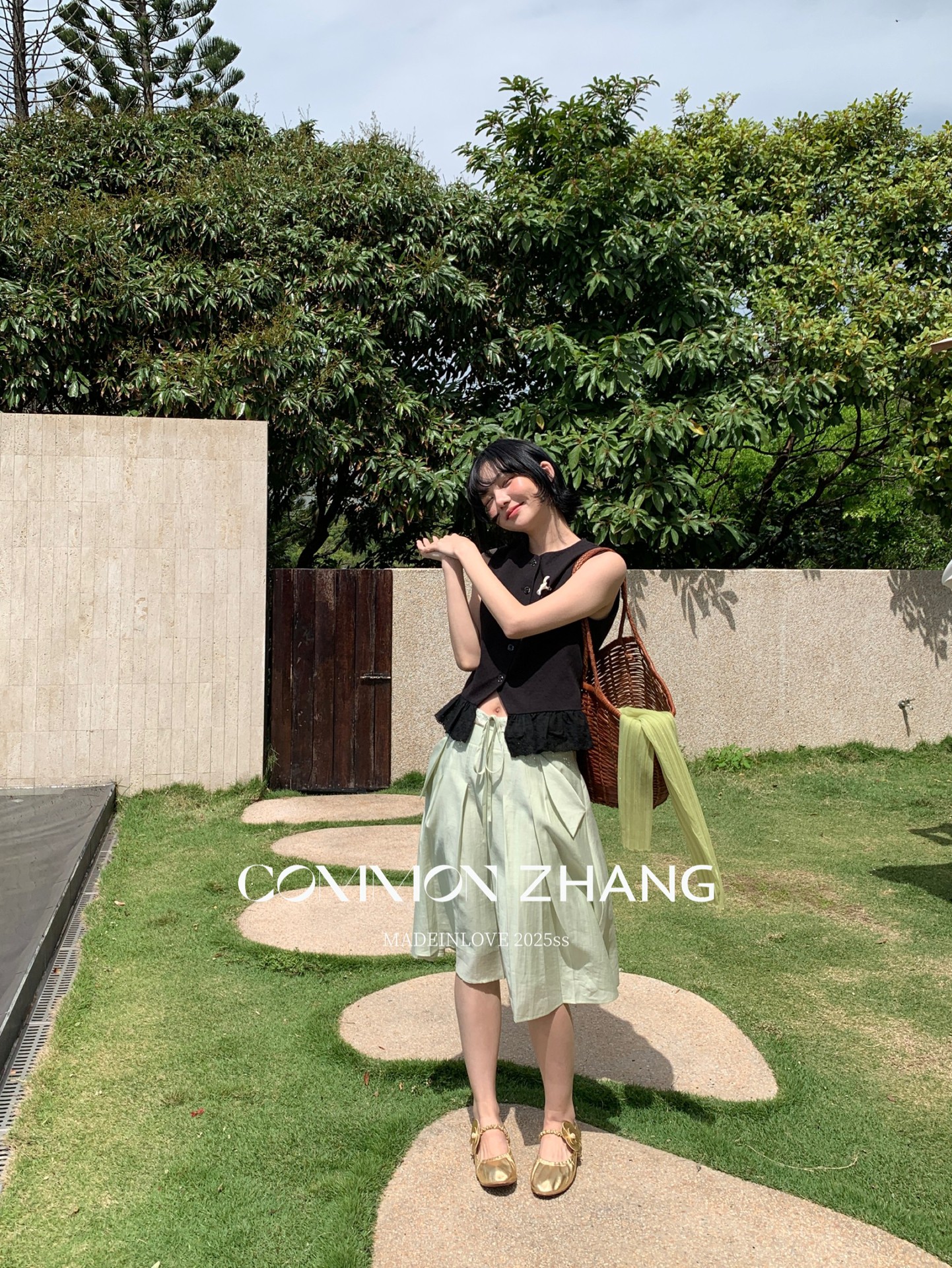 CZ ZHANG Summer French lace-up waist Tencel solid color low-waist A-line pleated skirt B22859 pic 26