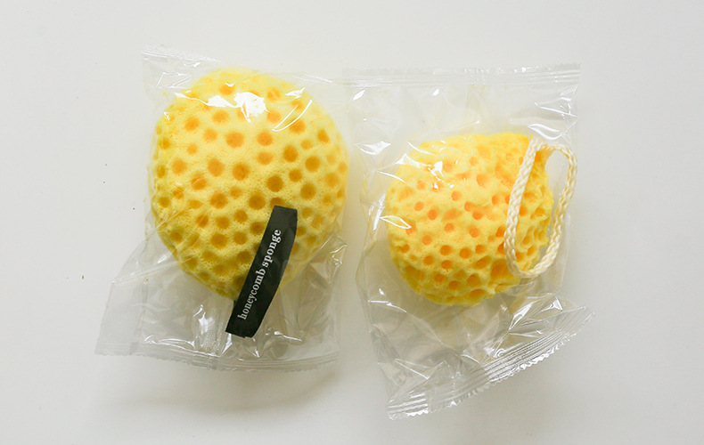 日式蜂窝沐浴球舒适不散超柔软海绵儿童可爱洗澡起泡搓澡女沐浴花详情1