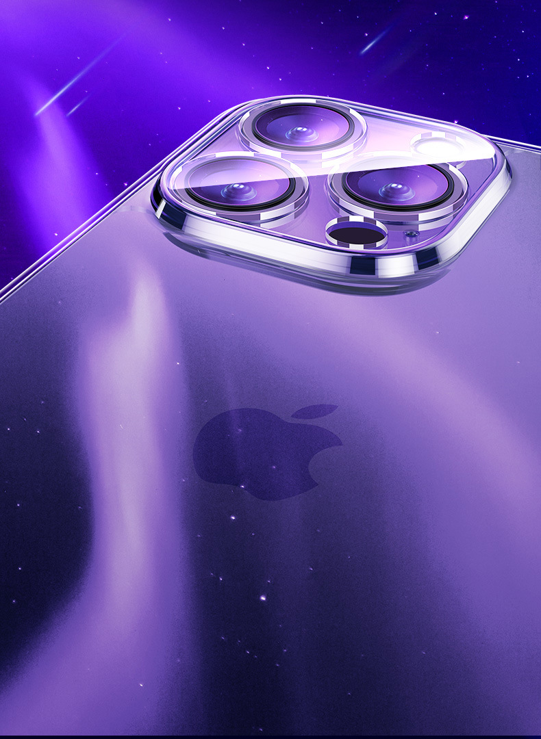 Suitable for iPhone16 phone cases, transparent glass, Apple 15ProMax non-yellowing, anti-drop 14 case with holes pic 5