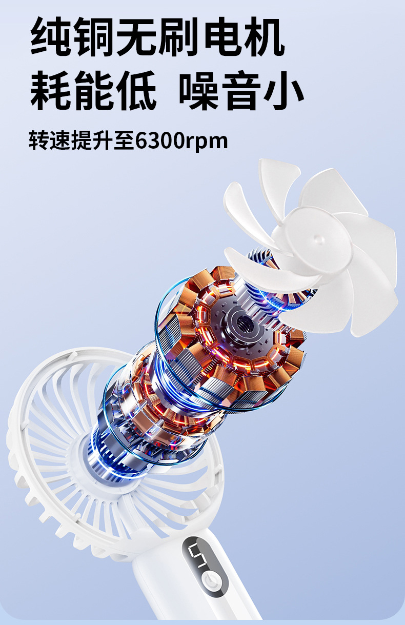 跨境手持风扇便携式学生礼品USB静音户外迷你挂扣长续航小电风扇详情16