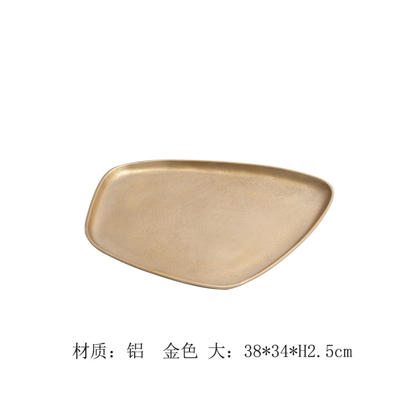 印度进口铝制银色不规则浅边水果盘零食坚果收纳托盘茶盘摆件装饰详情30