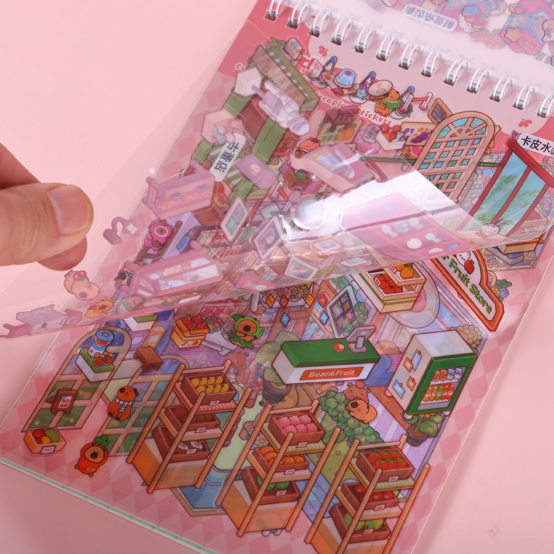 微缩场景合集本造景场景小贴纸叠堆立体视觉微缩小屋女孩迷你线圈详情5