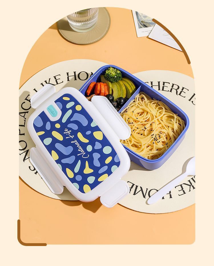 定制热卖卡通塑料饭盒食品级可进微波炉加热可爱午餐盒厂家详情4