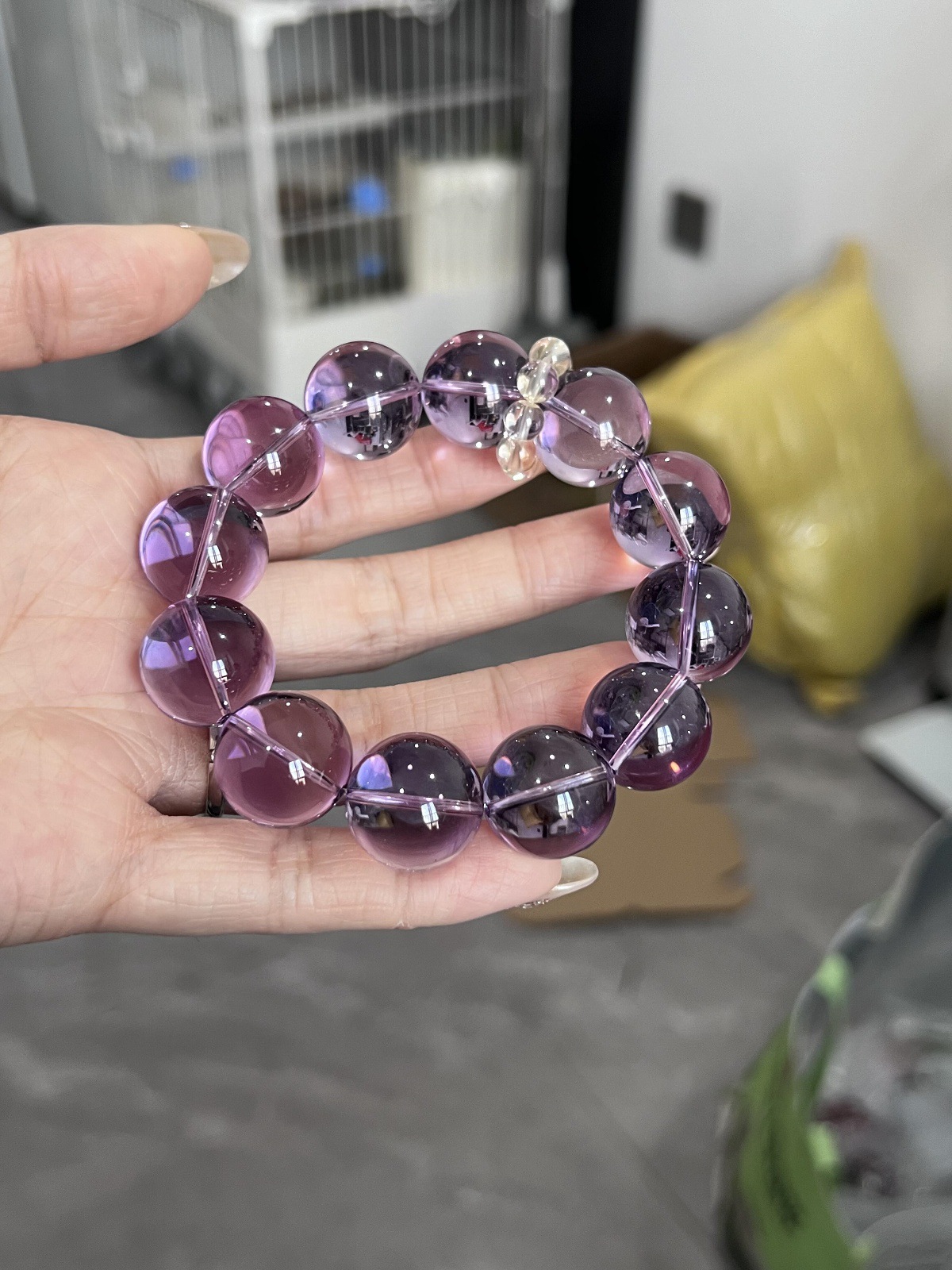 毕业收藏级全净体天然巴西紫水晶手链女高品质冰透梦幻紫水晶手饰详情16