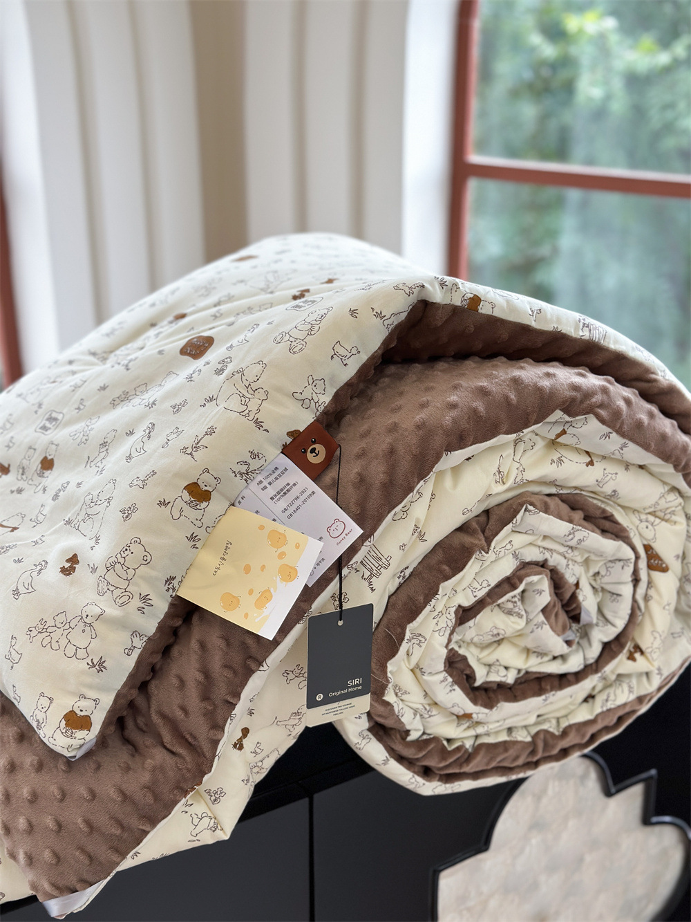 13372 All-cotton cartoon small floral print spring and autumn quilt soothing, bean quilt warm and fleece winter quilt core pic 6