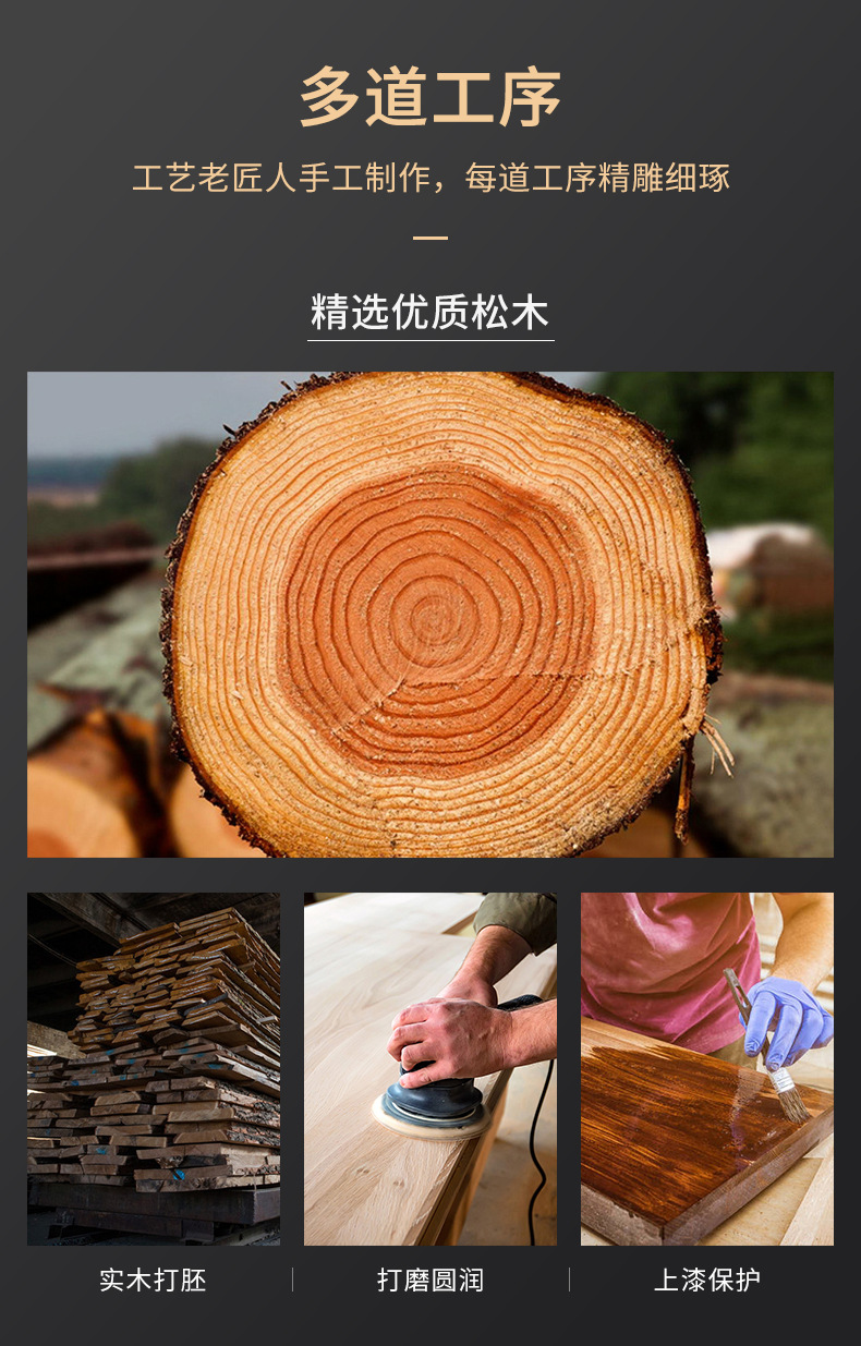 新中式家用大板实木茶桌简约功夫茶台办公室整板喝茶泡茶桌椅组合详情19
