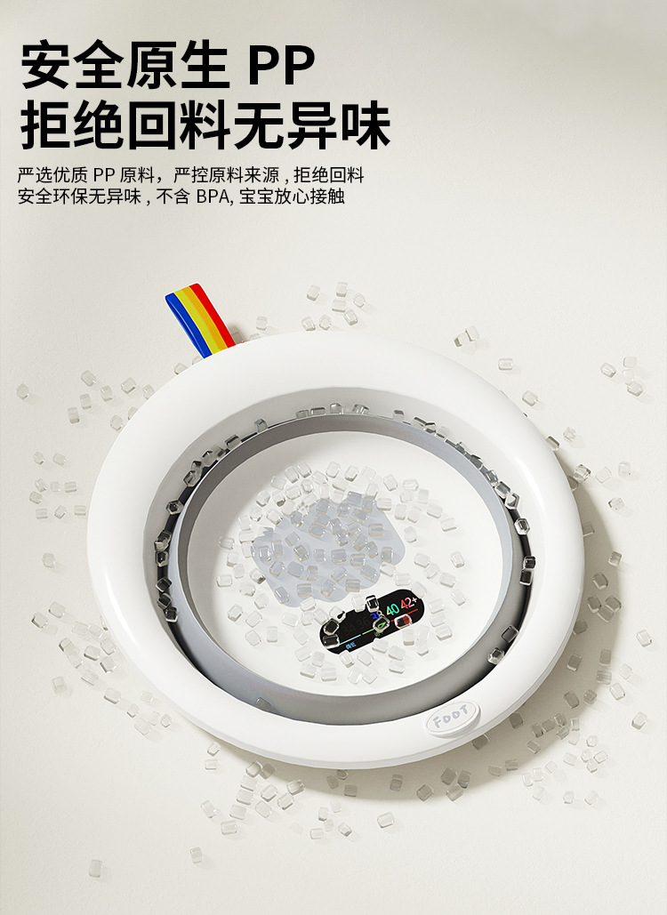折叠脸盆儿童便携式折叠盆家用彩虹感温脸盆婴儿塑料脸盆母婴用品详情9