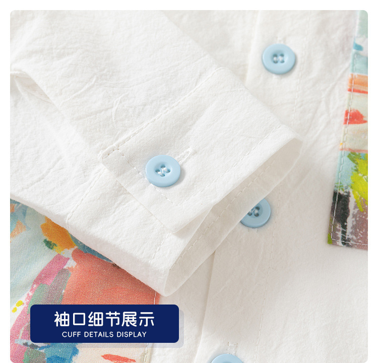 2024新款秋季男童印花衬衫 洋气儿童中小童休闲长袖衬衣 童装批发潮流童装详情11