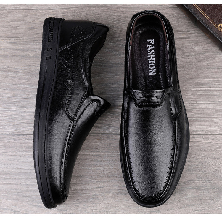 2025春秋男士真皮皮鞋四季款头层牛皮软皮软底加绒商务皮鞋乐福鞋详情8