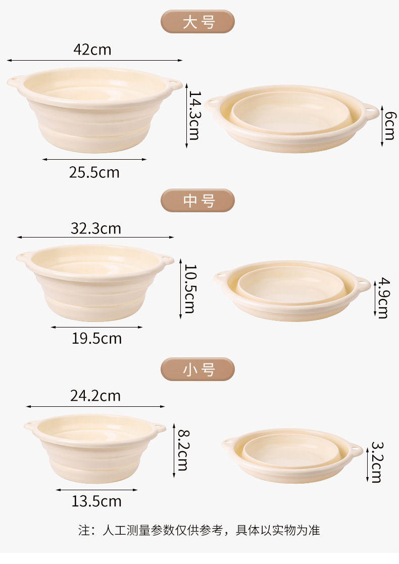 家用可折叠儿童洗脸盆新生儿便携式加厚小盆子学生宿舍可悬挂脸盆详情17