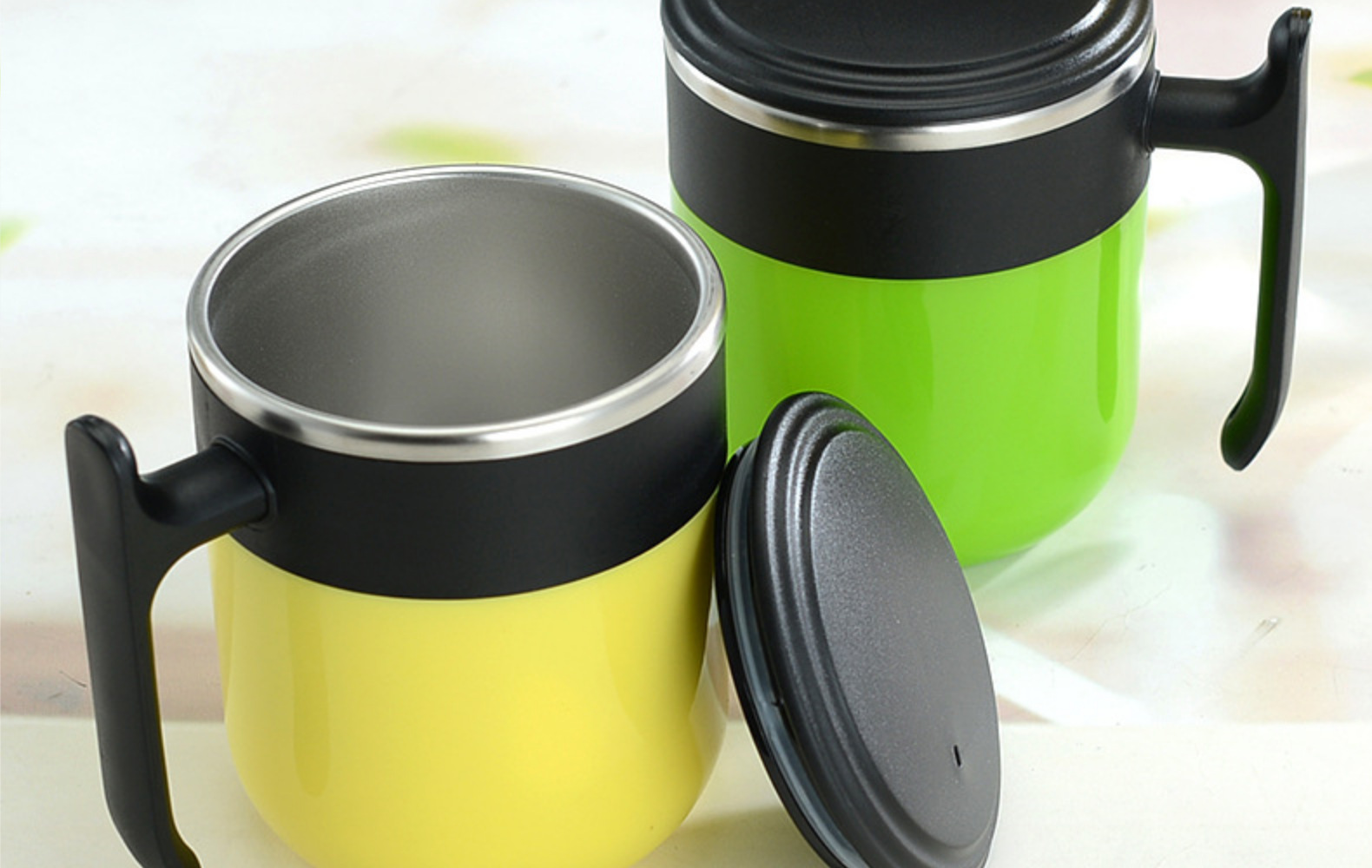 现代简约不锈钢双层隔热水杯高颜值咖啡杯带手柄家用礼品跨境货源详情14