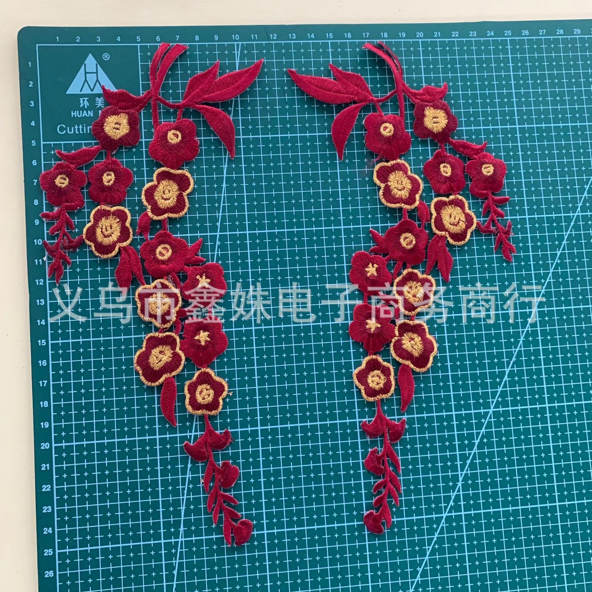Plum blossom cloth pasted stage hot stamping performance embroidery pasting ethnic hot stamping pic 6