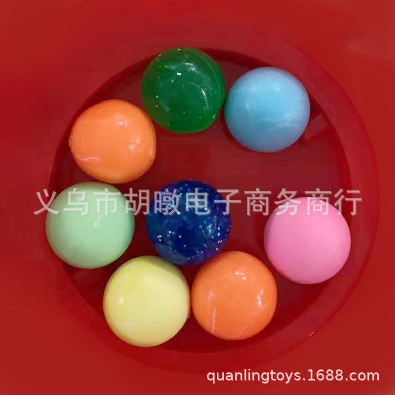 Wholesale of small solid bouncing toys for children, 27mm gashapon machine accessories, bouncing balls at street stalls pic 6