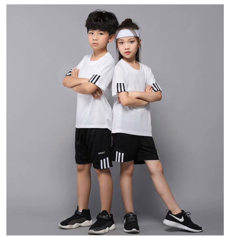 Summer quick-drying clothes for children and boys in foreign trade, short sleeves and shorts, new sporty and casual T-shirts, one-piece consignment pic 14