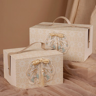 国潮绿色手提月饼礼盒结婚伴手礼盒喜糖盒情人节化妆品礼物盒空盒详情2