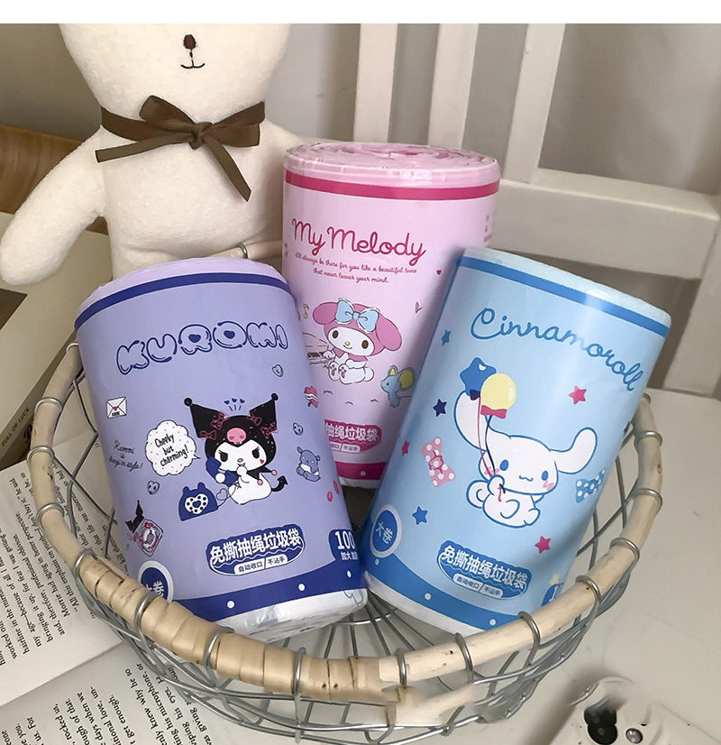 三丽鸥正版授权可爱卡通免撕抽绳垃圾袋清洁居家好物100抽美乐蒂详情7