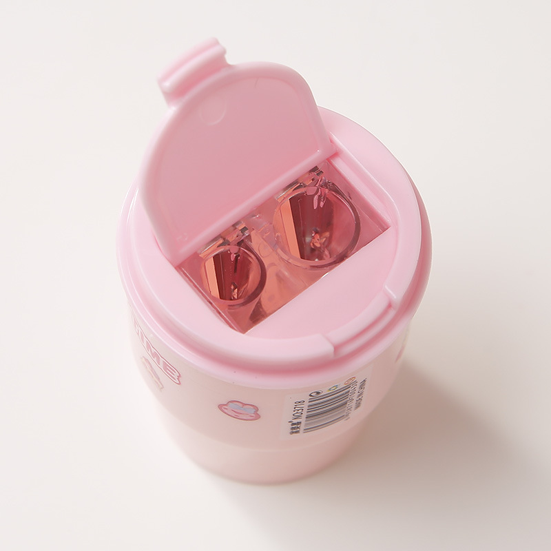 Foreign Trade 3708 Sweetheart Water Cup, Double-hole Pencil Sharpener, Cute Pencil Shaver, Student Pencil Sharpener pic 8