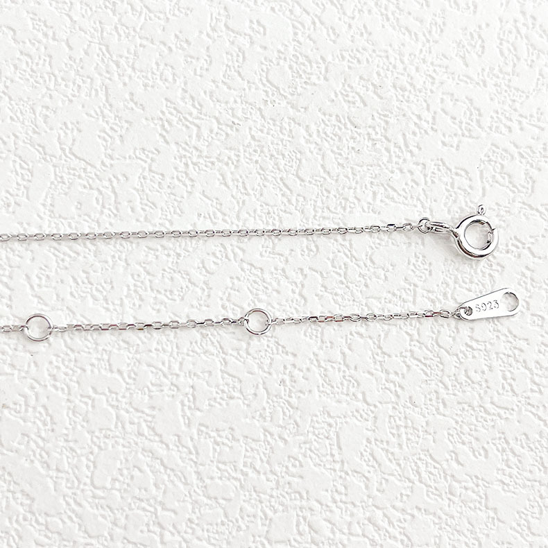 Wholesale one-carat moissanite sterling silver necklace, sterling silver jewelry, jewelry and accessories, necklace, versatile for women, Mickey pendant pic 12