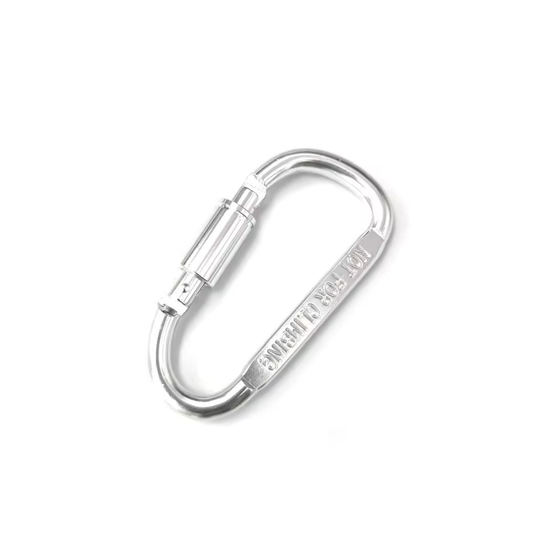 高品质加粗8CM带锁D型登山扣快挂螺帽扣挂扣铝合金背包扣详情9