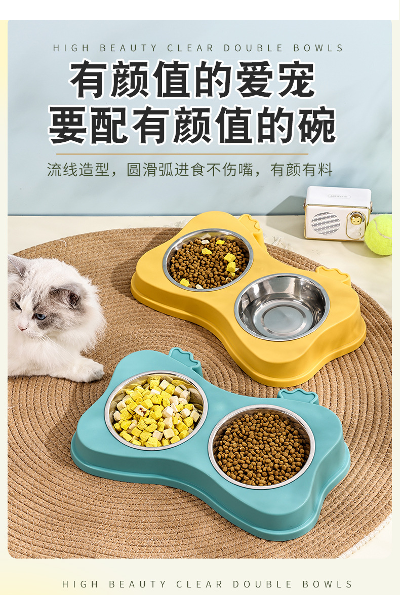 Кошачья миска для собак защищает от опрокинутых кошек, которые пьют воду из риса pic 2