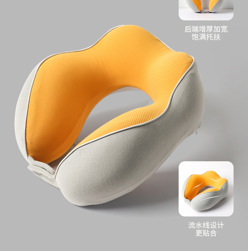 New type of memory foam U-shaped pillow detachable and washable travel pillow manufacturer wholesale slow rebound memory foam U-shaped pillow pic 10