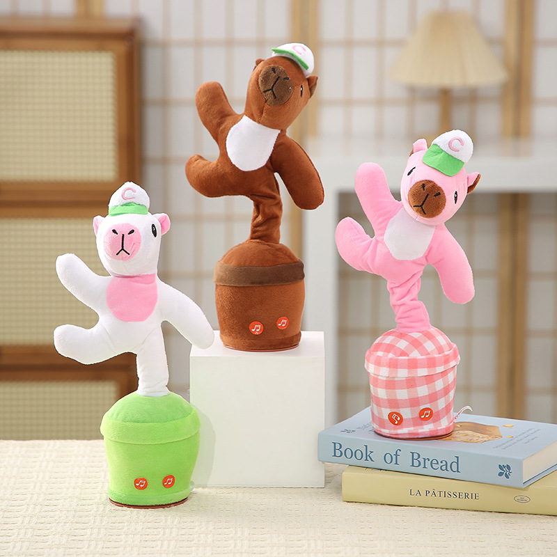 爆款会说话的毛绒玩具可爱水豚扭动毛绒玩偶创意个性搞笑毛绒公仔详情1