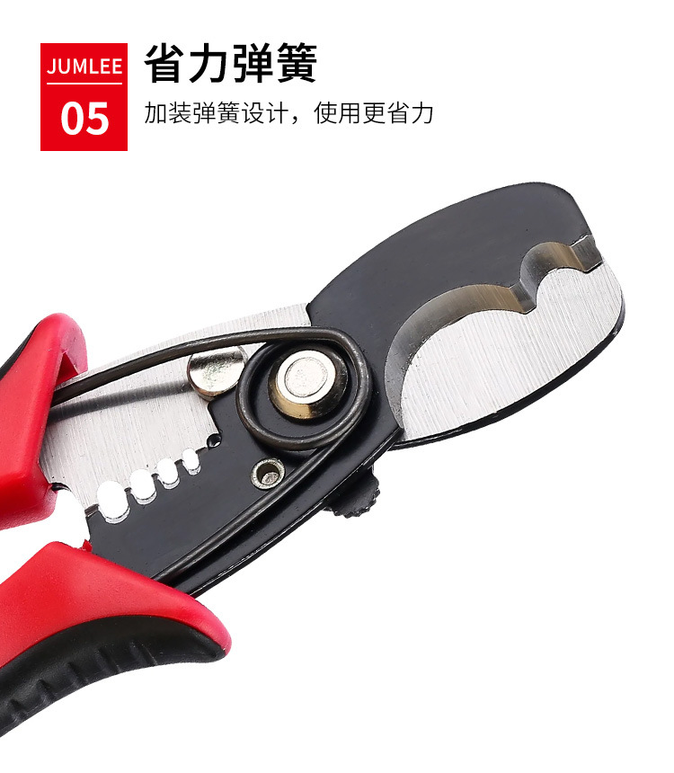 Cable strippers, wire and cable cutters, electrician cable scissors, manual tools, cable shears and strippers in stock pic 8