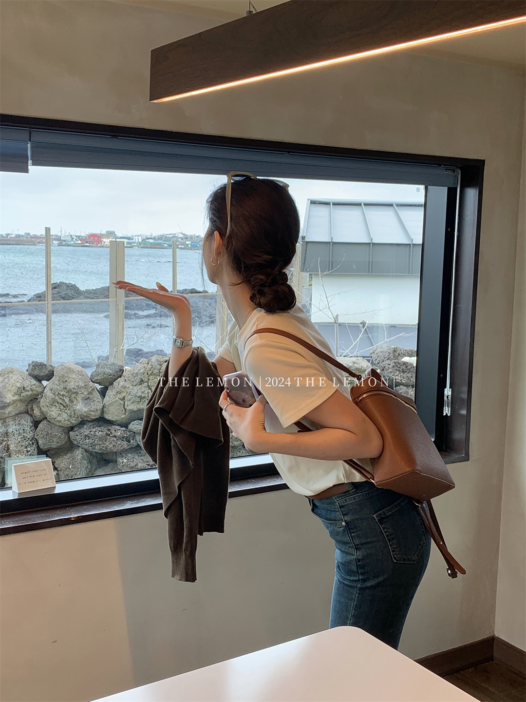 THE LEMON柠檬绿茶正肩磨毛短袖t恤女2024秋季新款百搭上衣打底衫详情22