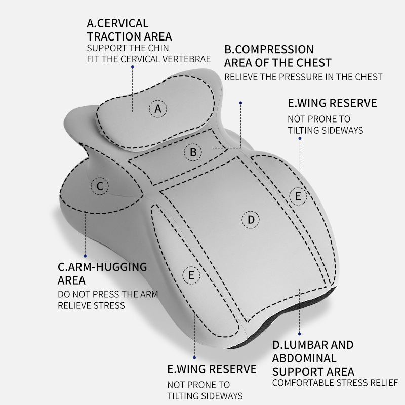 Extra-large multi-functional prone pillow, a special pillow for the bed, a backrest cushion for playing with mobile phones and reading in the prone position pic 9