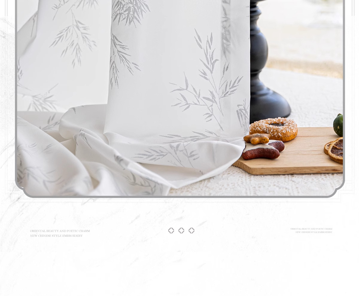 竹子新中式纱帘透光不透人窗帘阳台中式禅意古风窗纱隔热防晒印花详情3