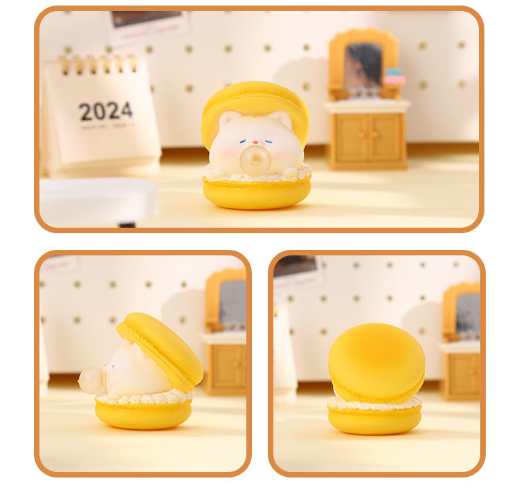 Bubble Macron Mini Cute Macaron home decoration desktop Small ornaments, car soft rubber resin handicrafts pic 10