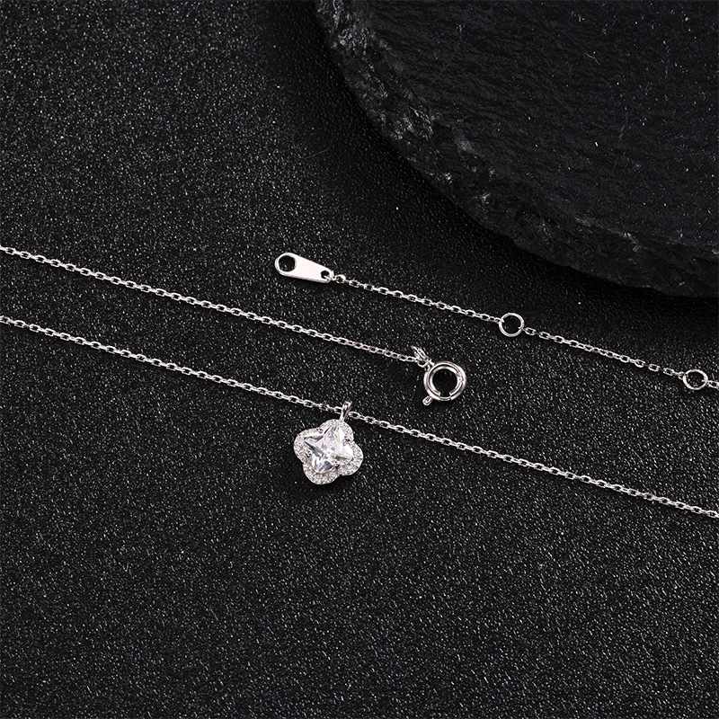 S925 All-silver Swan Kiss Heart Necklace for Women, 26 new style gourd pendant love bouquet necklace pic 29