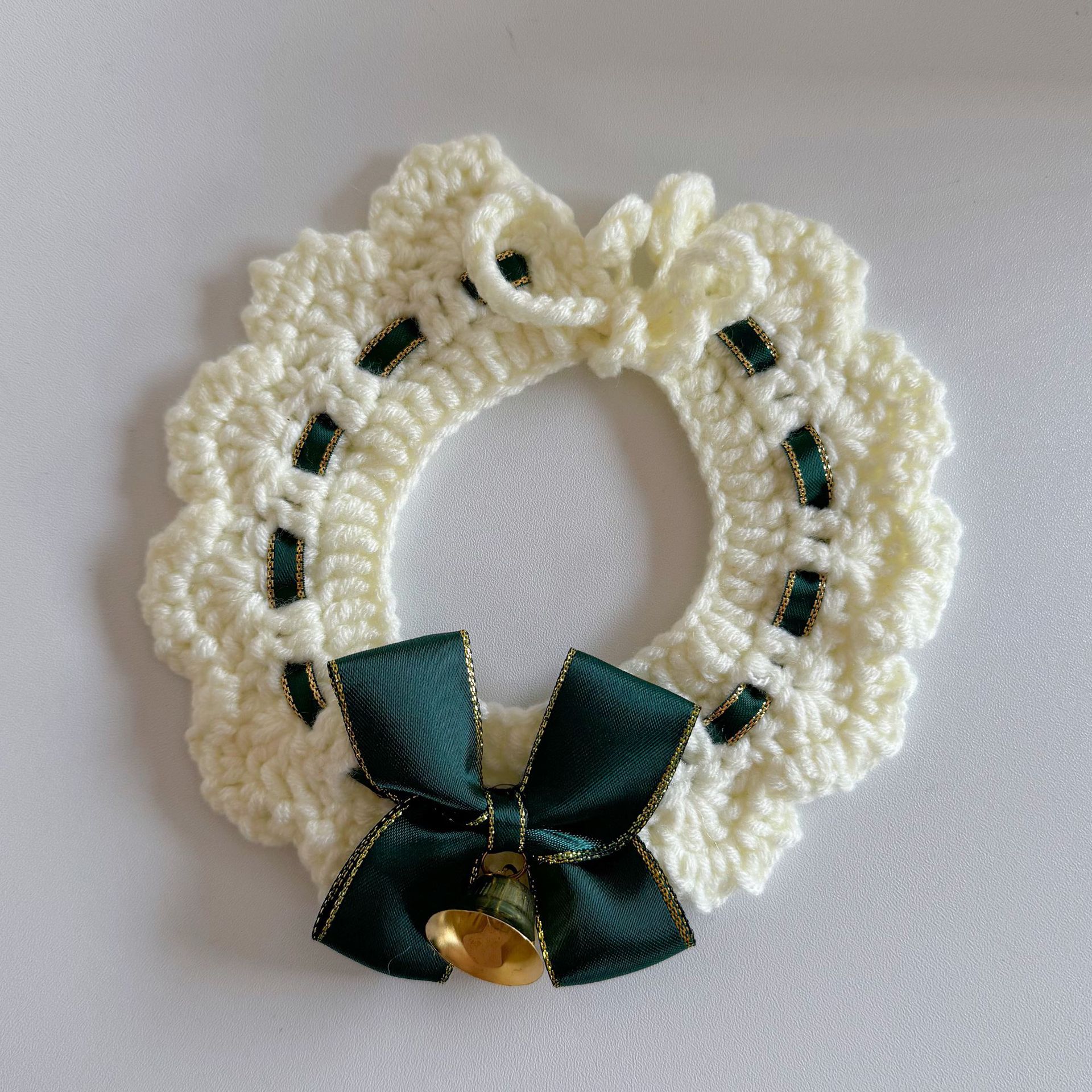 Pet hand-woven necklaces, cute cat knitted necklaces, kitten neck rings, small dog neck decorations pic 36