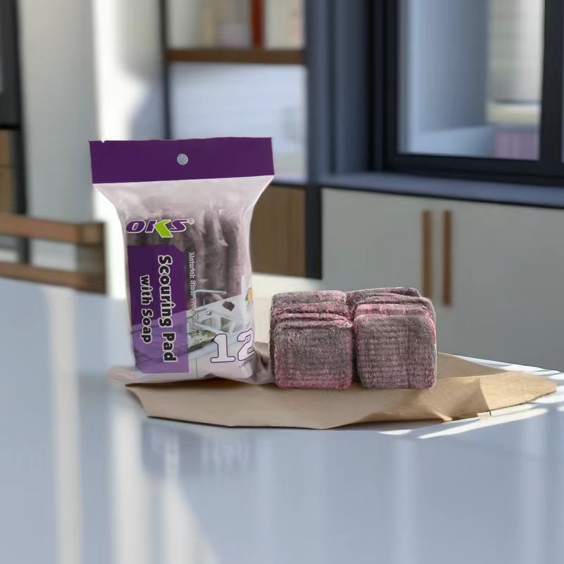 家用钢丝球不锈钢清洁球锅刷洗碗刷钢丝球厨房洗碗清洁球OKS详情5