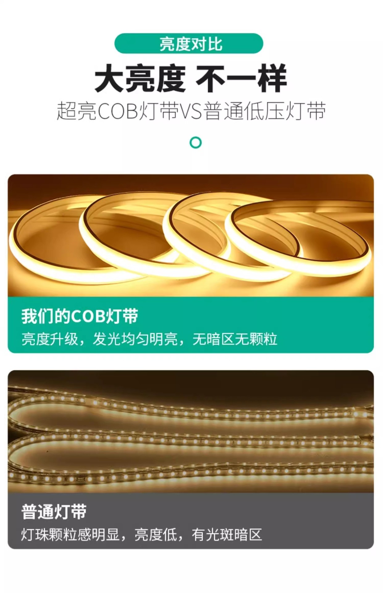 Ultra-thin led light strip 220v ultra-bright outdoor waterproof self-adhesive linear atmosphere home living room ceiling COB soft light strip pic 10