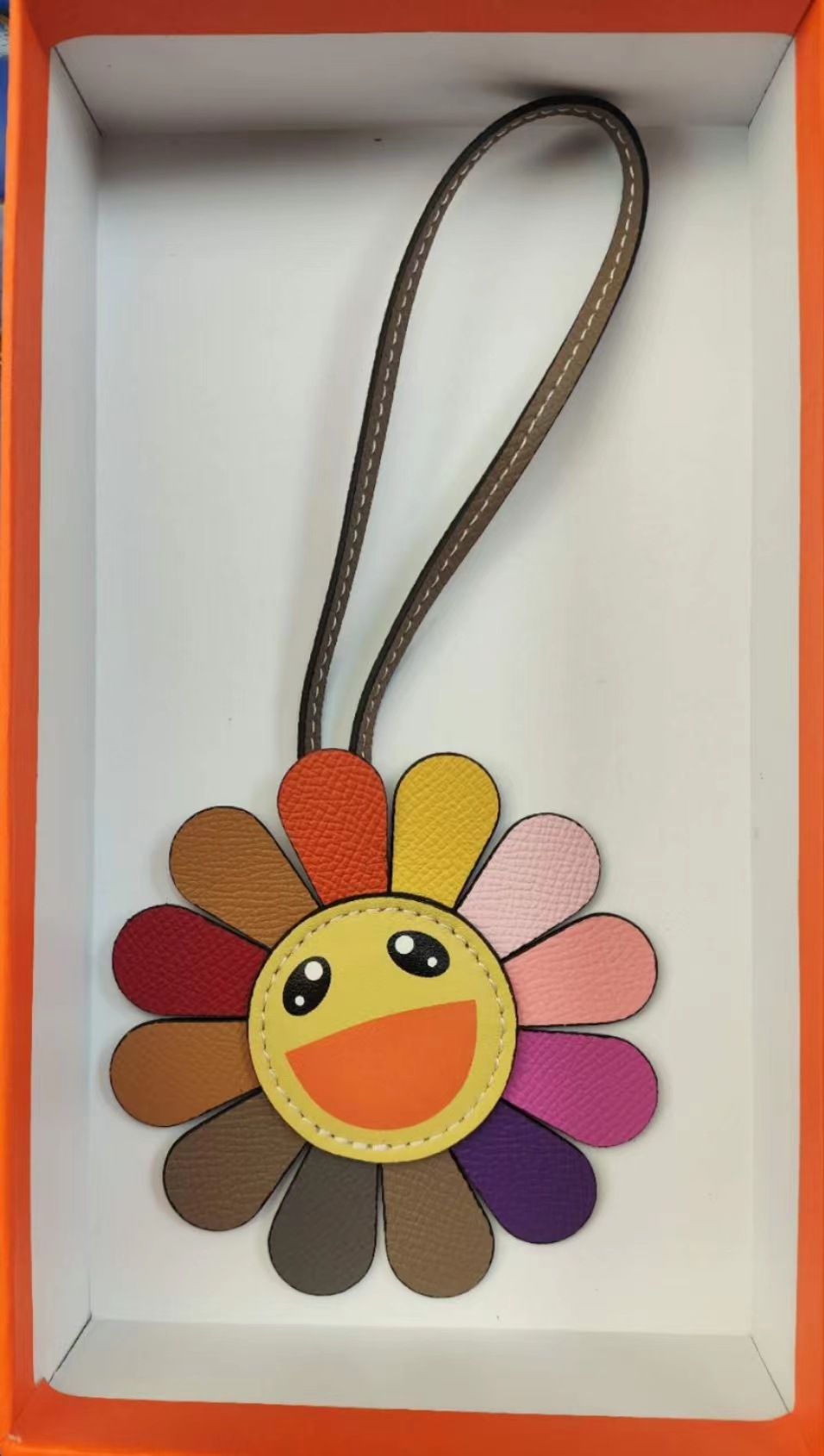 Genuine leather sunflower bag pendant, car pendant, can be matched with platinum, vegetable basket and other bags pic 13