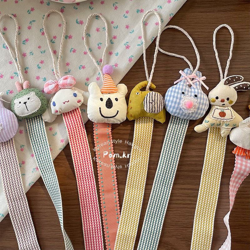 新款韩版卡通布艺收纳袋兔兔小熊发夹收纳神器可爱少女房间装饰物详情9