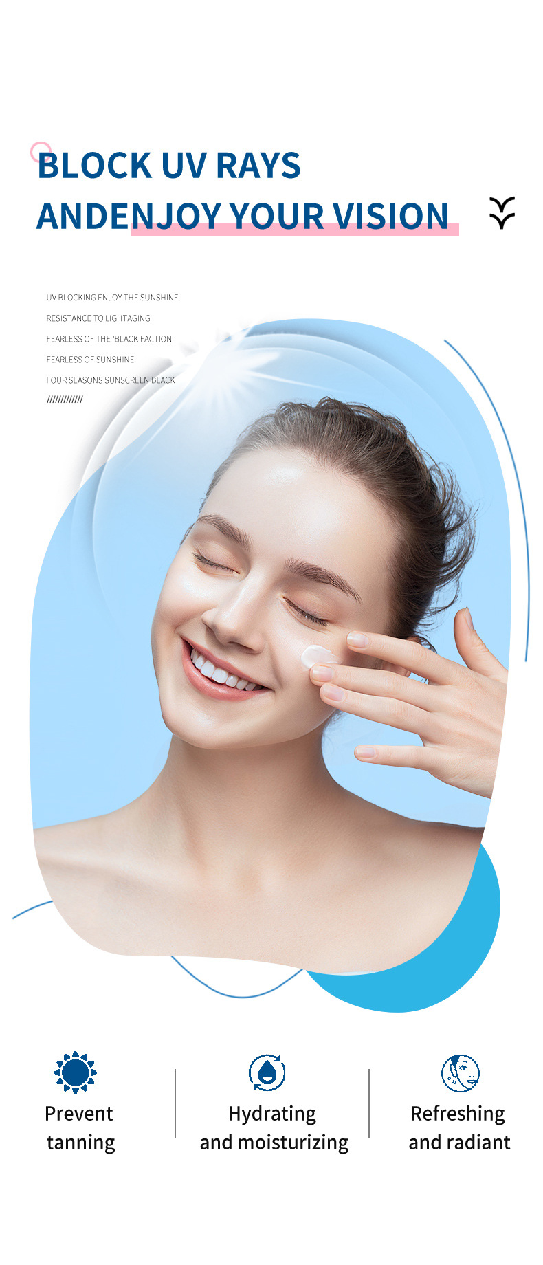 【跨境专供】FORMBO防护乳保湿清爽防水防汗防紫外线防护乳批发详情5