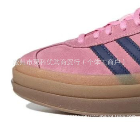 莆田德训鞋女鞋莆田高版本samba纯原百搭校园银色增高厚底红色小详情28