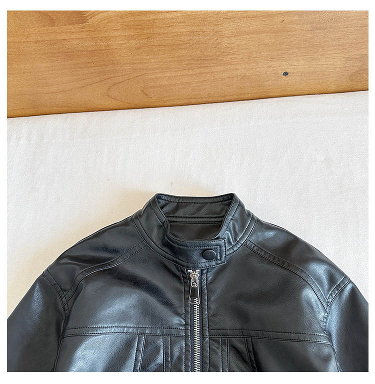 风之谷2024秋季新款童装儿童复古百搭立领夹克男女童帅气皮衣外套详情20