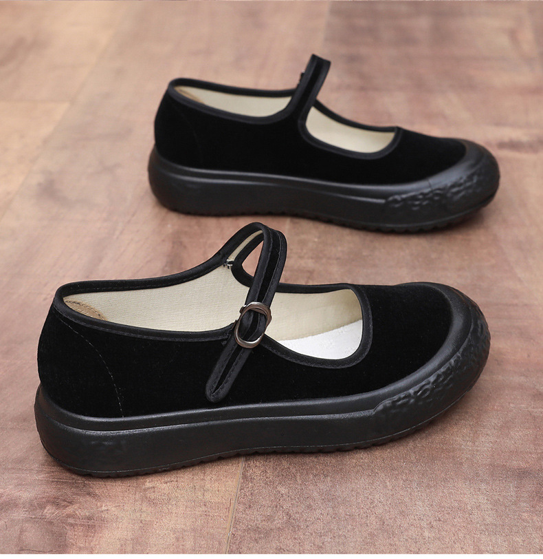 老北京布鞋女厚底工作鞋轻便软底上班黑布鞋酒店礼仪舞蹈鞋妈妈鞋详情21
