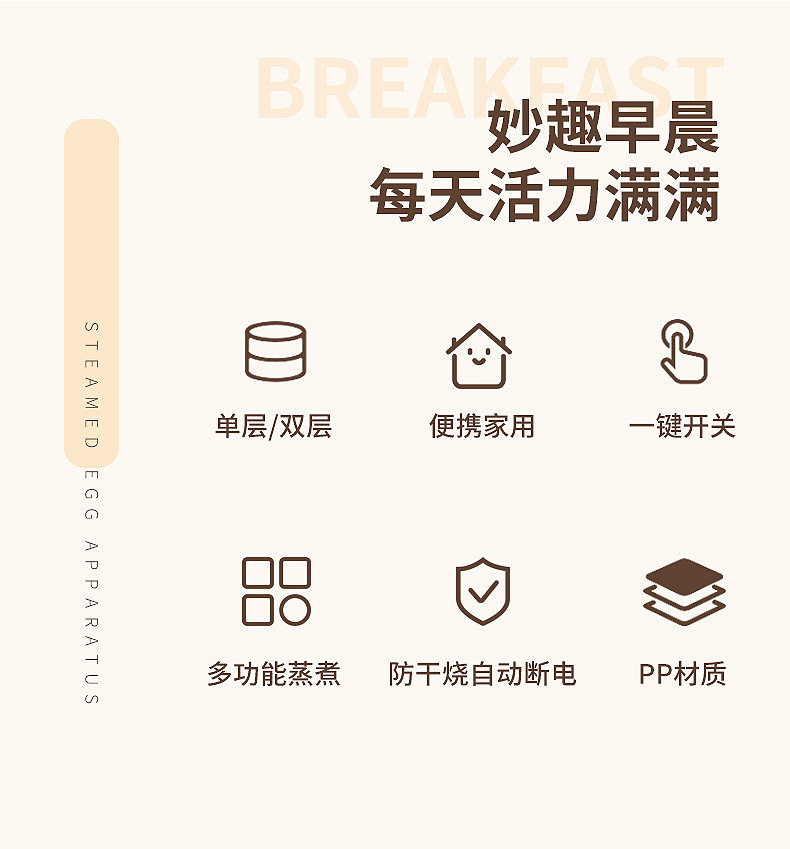 礼品煮蛋器多功能蒸蛋器煮蛋神器煮蛋机迷你蒸蛋机电商礼品跨境详情2