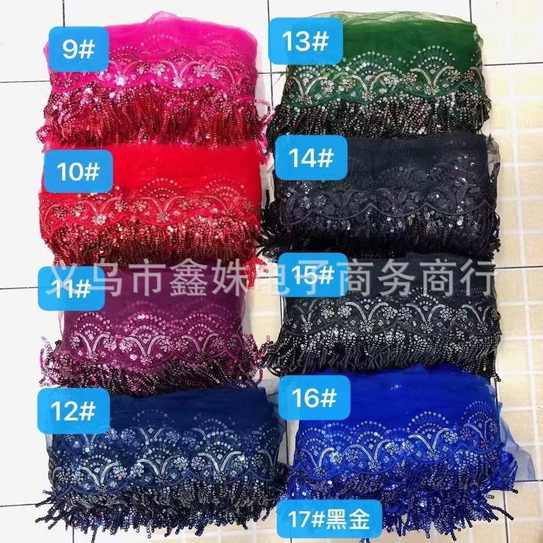 Handmade sequined tassels, fashionable sequined tassels, wedding dresses, evening gowns, dance costumes and tassels pic 7