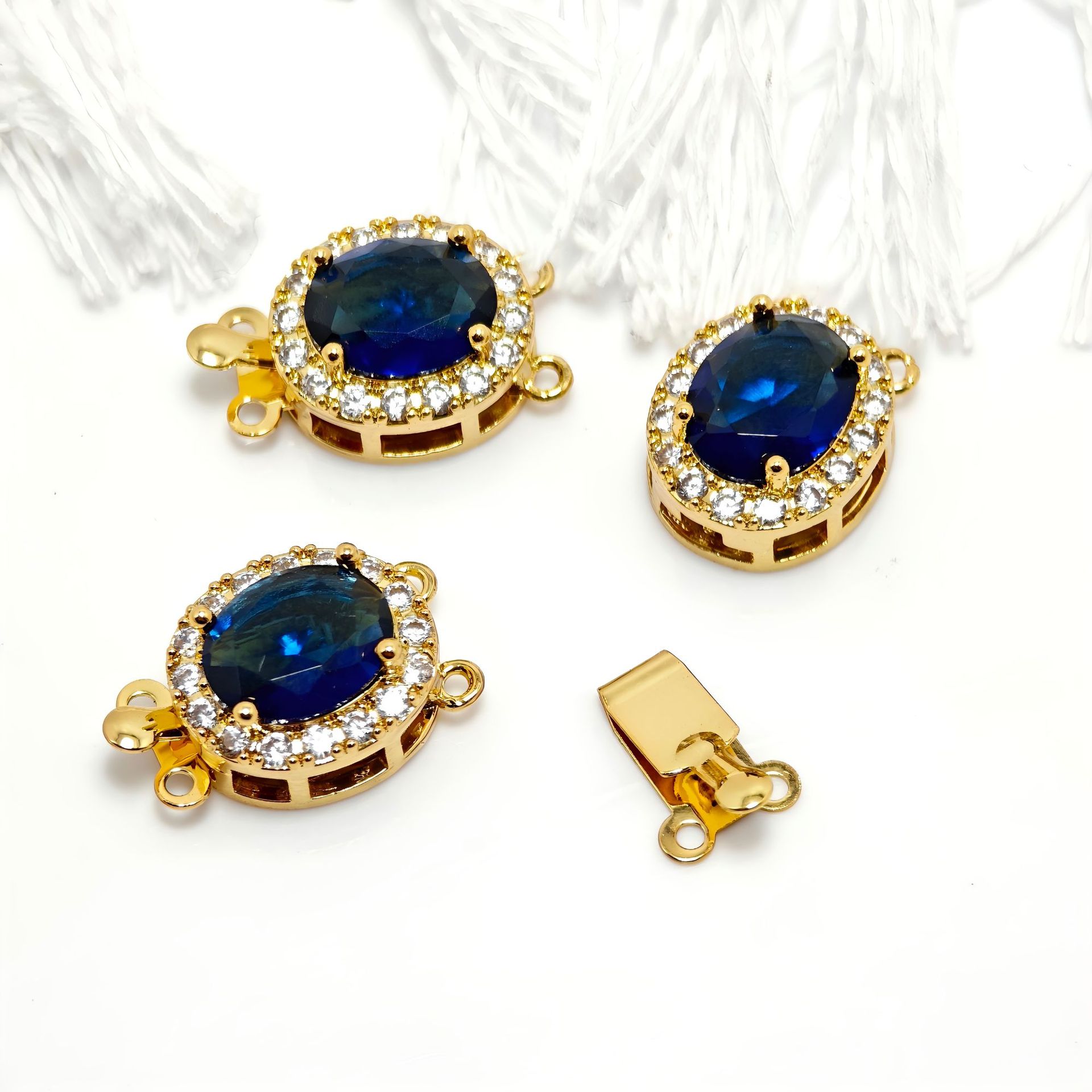 High color retention, real gold plating, double hanging, zirconium pearl buckle, pin, buckle necklace, connecting buckle head, DIY jewelry bracelet pic 16