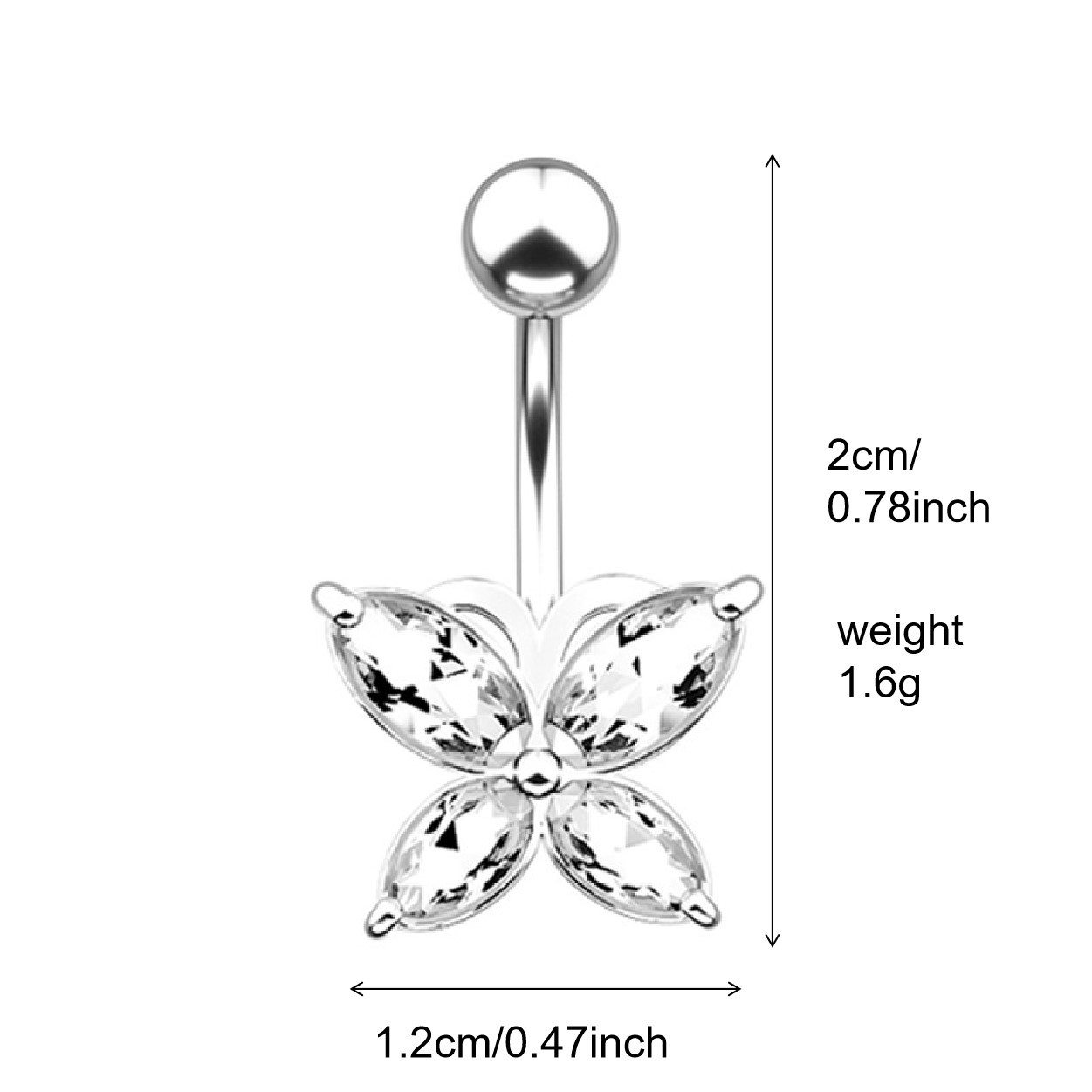 人体穿刺饰品肚脐钉跨境热卖肚脐环欧美经典肚脐扣批发厂家脐钉详情7