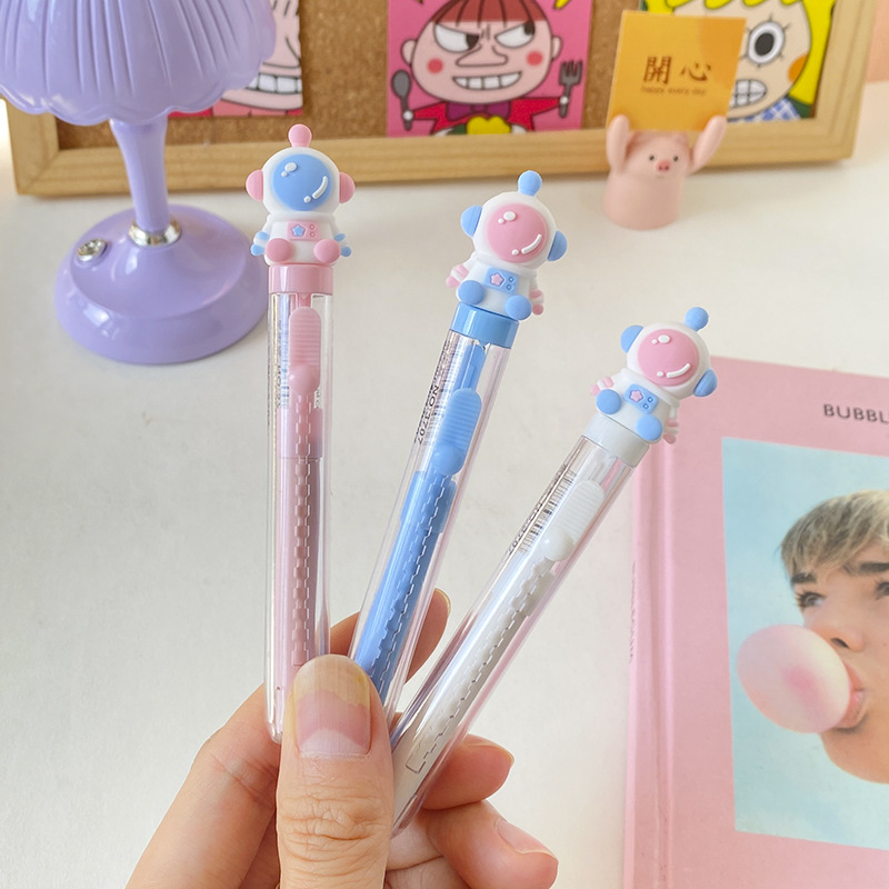 太空人橡皮擦卡通创意儿童小礼品少屑干净无痕小学生推拉橡皮批发详情3